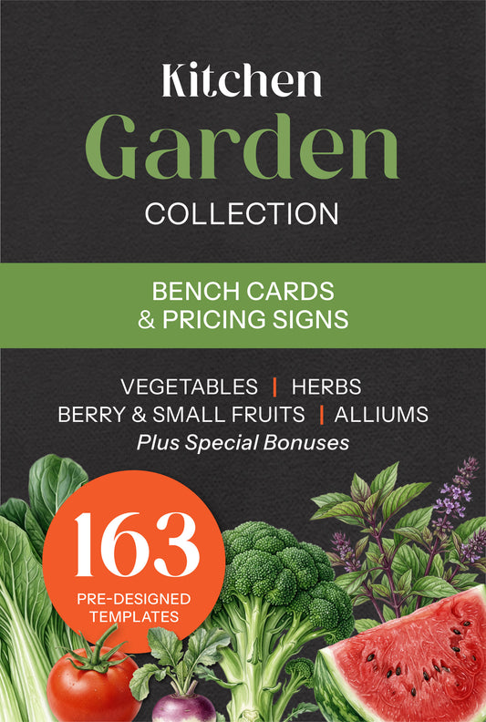 Kitchen Garden Collection | Bench Cards and Pricing Signs