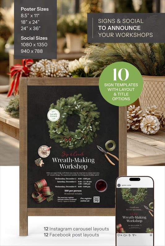 Evergreen Collection Wreath-Making Workshop Kit